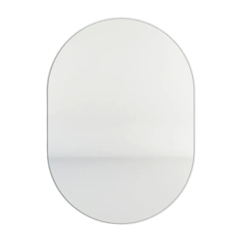 Miroir mural en acier blanc 57x41x2cm Caya - Metallbude