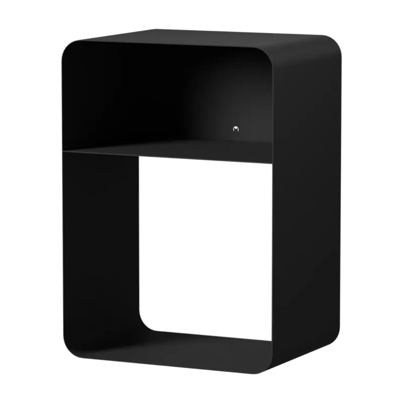 Table de chevet en acier noir 58x42x30cm Damio - Metallbude