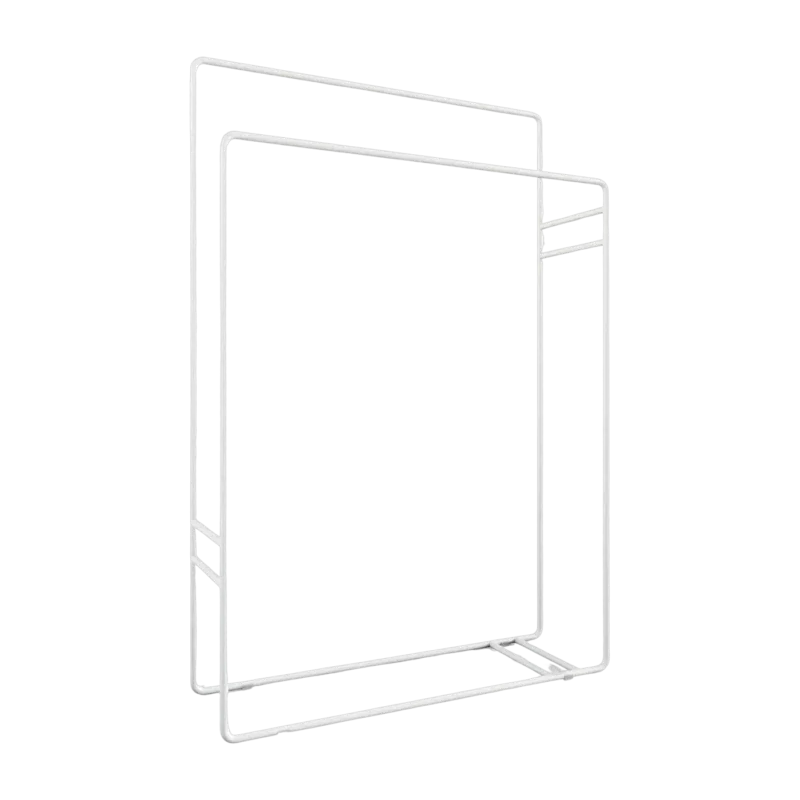 Porte-serviettes en acier blanc 90x60cm Delaya - Metallbude