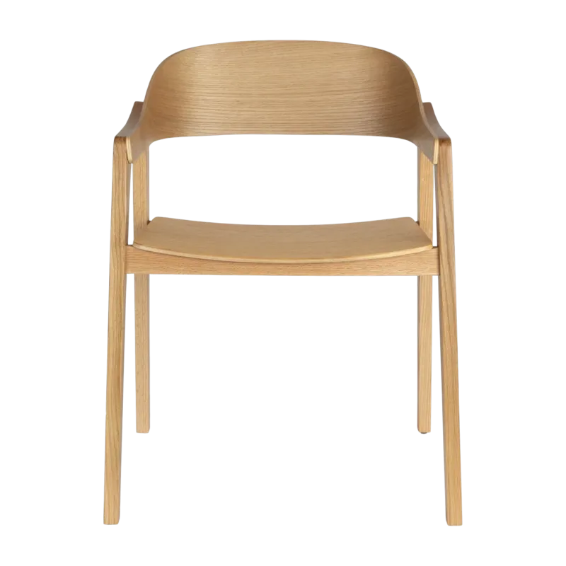 Chaise avec accoudoirs en bois de chêne Westlake - Dutchbone