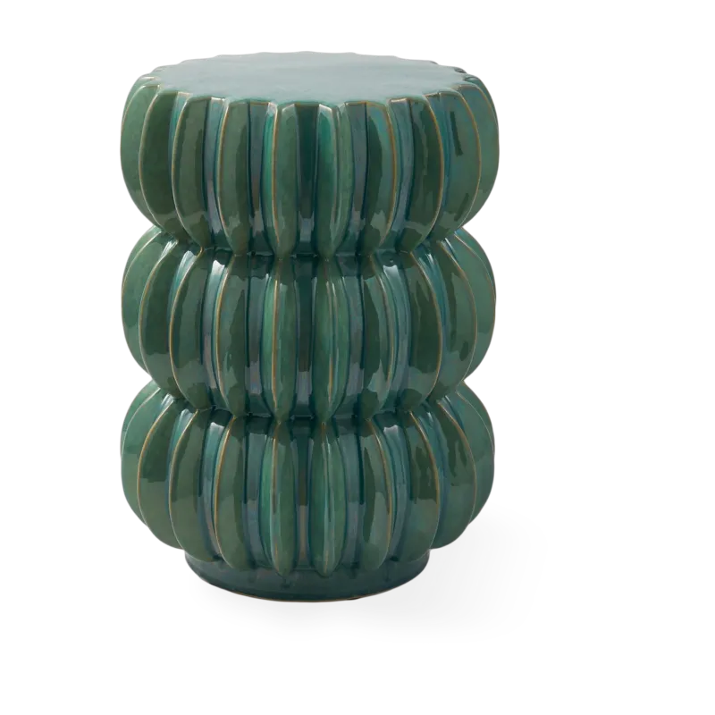 Table d'appoint en céramique vert 34x46cm Pumpkin - Pols Potten