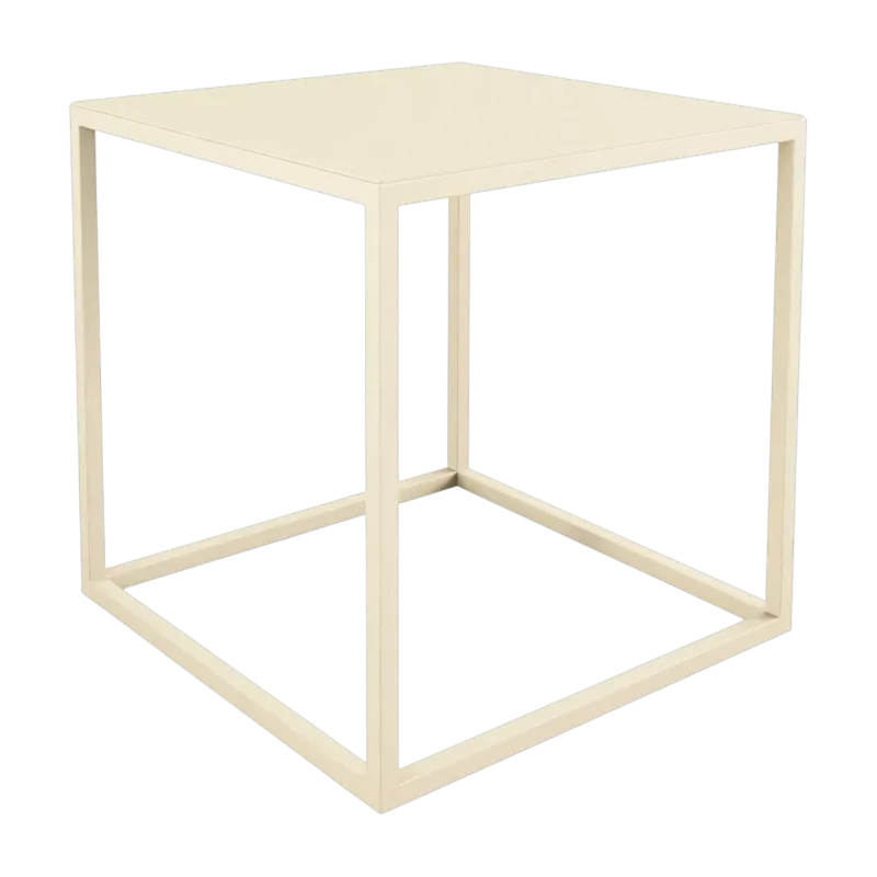 Table d'appoint en acier beige cashew 40x40cm Soli X - Metallbude