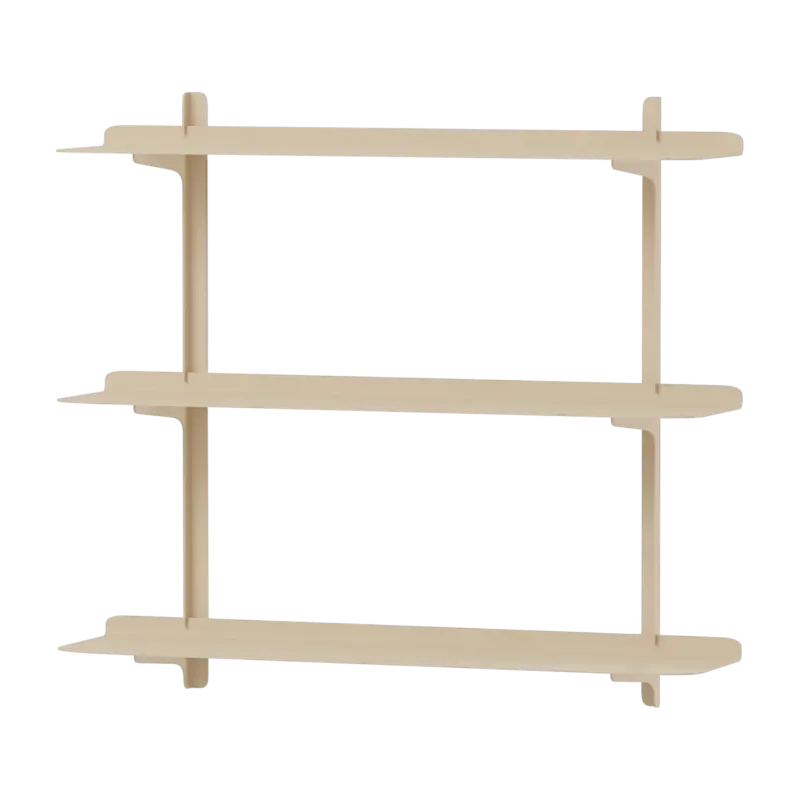 3 étagères murales en acier beige cashew 60,6x68x17,2cm Linara - Metallbude