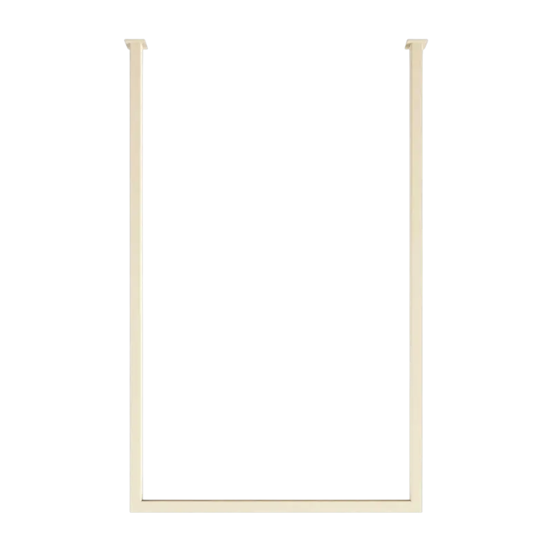 Rail à serviettes carré en acier beige cashew 50x60cm Tensi - Metallbude