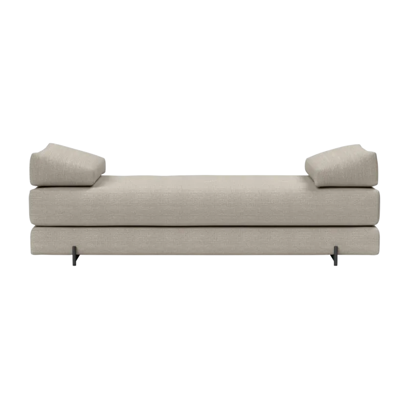 Canapé convertible pieds métal noir et kenya gravel 160-200cm Sigmund Indu - Innovation Living
