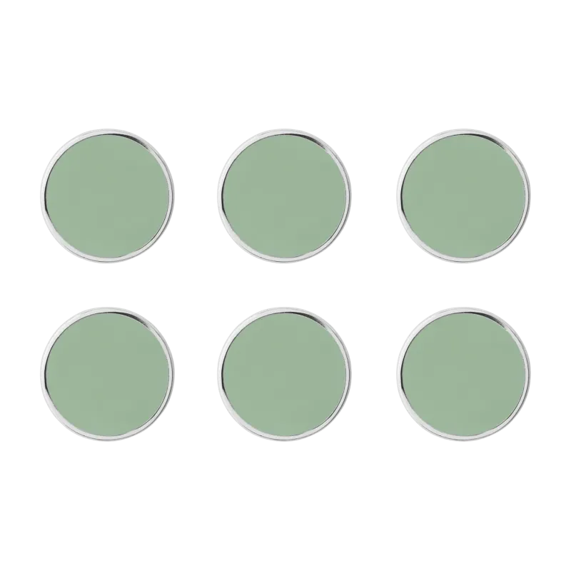 6 aimants ronds vert sauge 3cm The buttons - Mustard Made