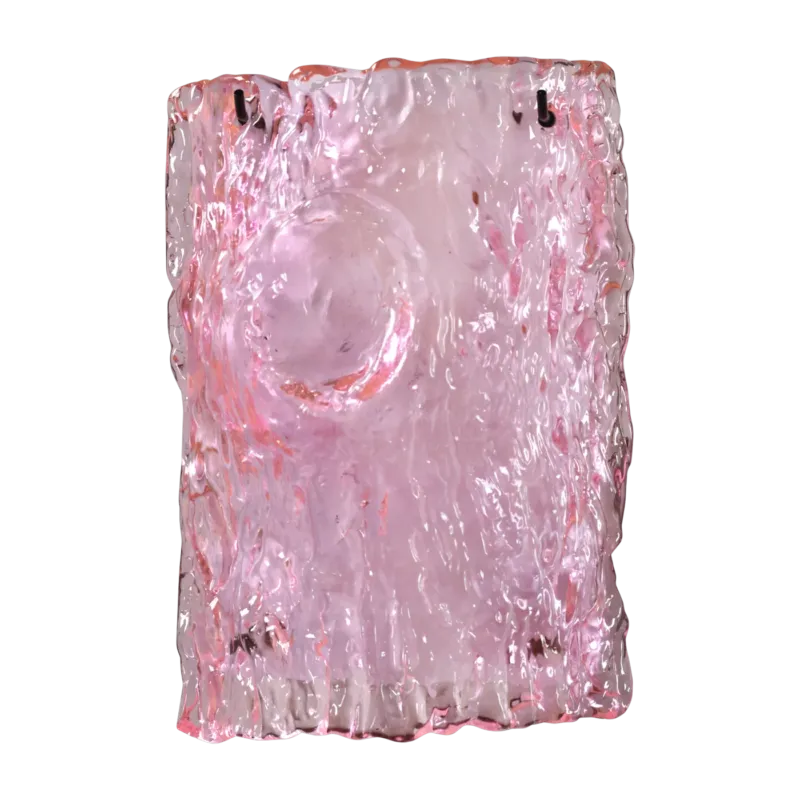 Applique murale en verre et acier rose 16,5x10x26cm Oak - Serax