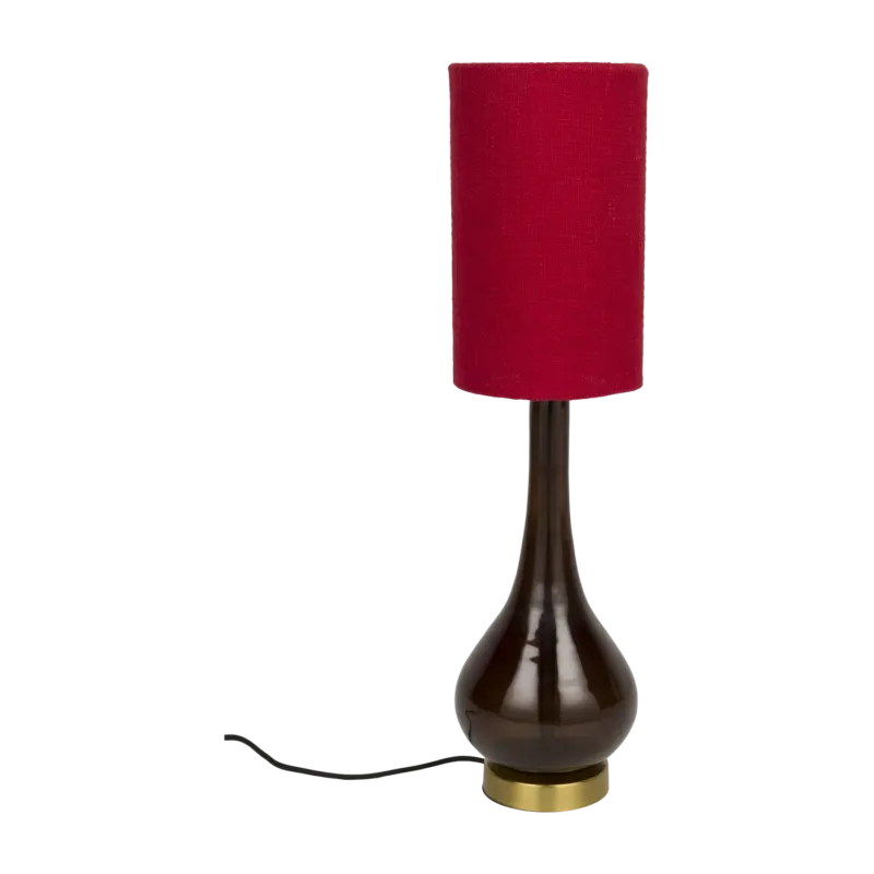 Lampe à abat-jour rouge 60cm Jules - Dutchbone