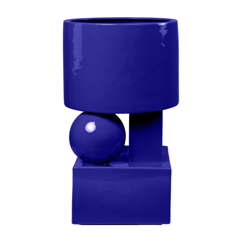 Vase en céramique bleu cobalt 28x25x43cm Vector - Versmissen
