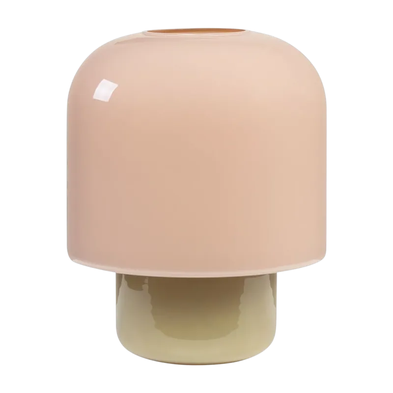 Lampe à poser en verre macchiato et olive 25x30cm Kasumi - Versmissen