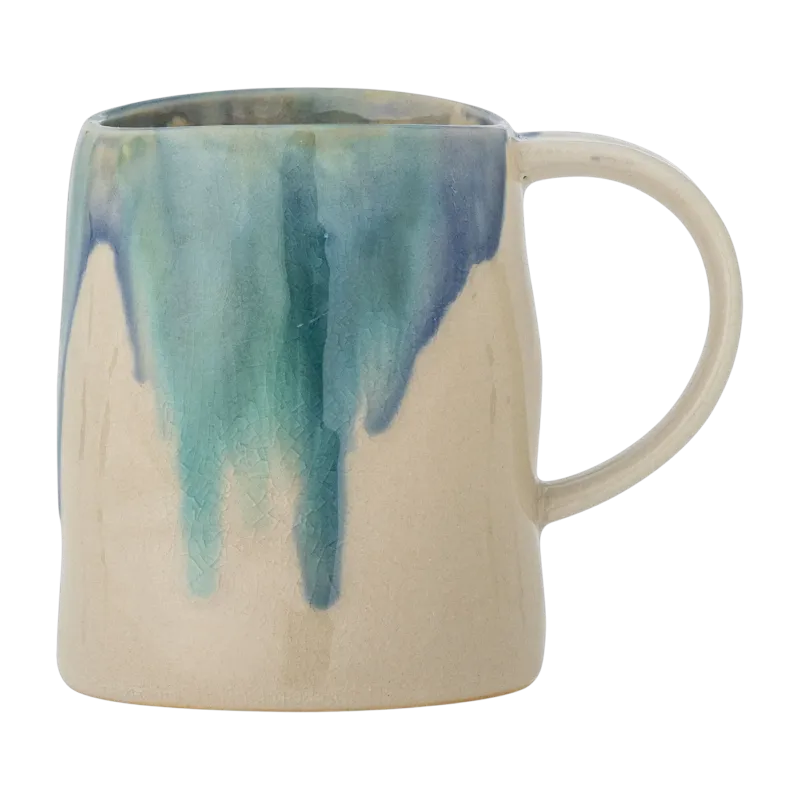Mug en grès bleu 450ml Yori - Bloomingville