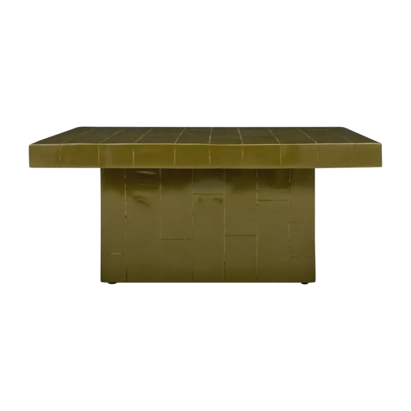 Table basse en bois de manguier vert brillant 100x44cm Hdbrick - House Doctor