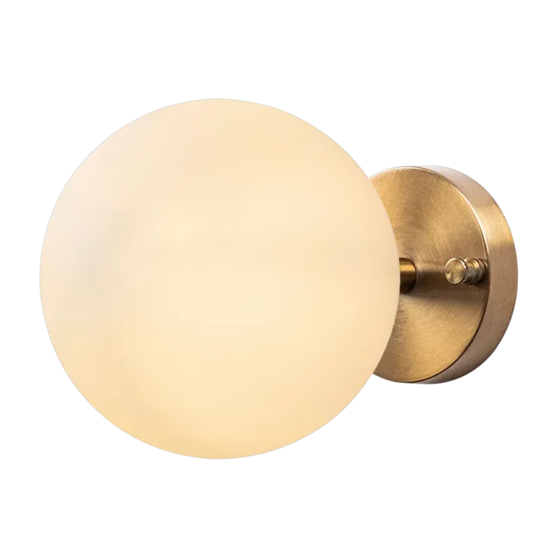 Lampe murale en acier doré et tansparent 15x24cm Atmaca - Home Design