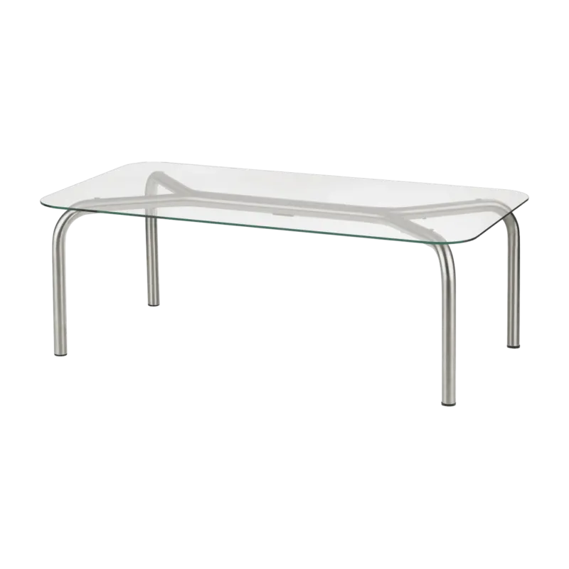 Table basse carrée en verre trempé 110x60cm Uku - Noo.ma
