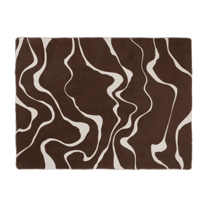 Plaid en coton brun cacao 200x150cm Felu - Noo.ma