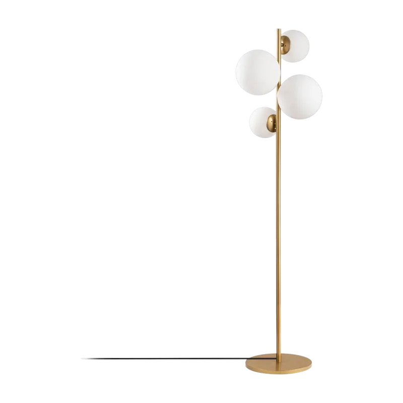 Lampadaire en métal et globes opaques 33x162cm Fazil - Home Design