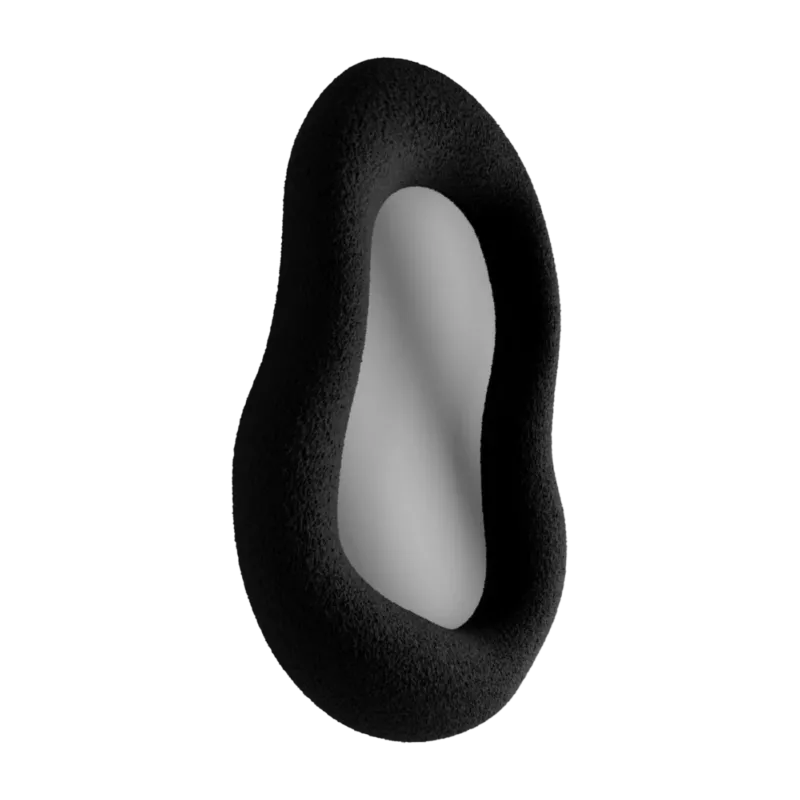 Miroir en composite polymérique noir et verre 50x80cmWabi Sabi Eclipse - Home Design