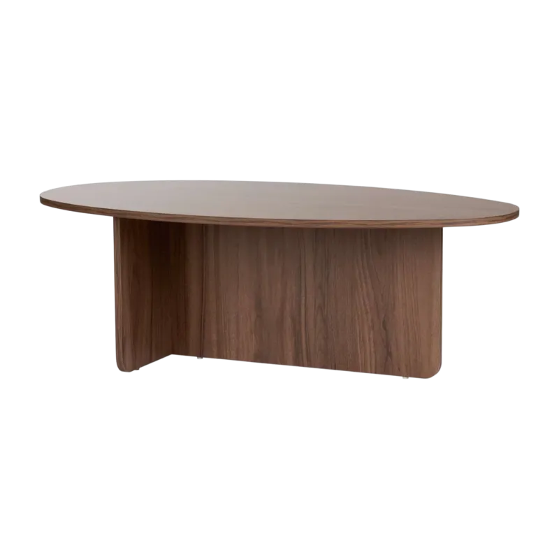 Table basse ovale en bois foncé 120x65x40cm Orba - Home Design