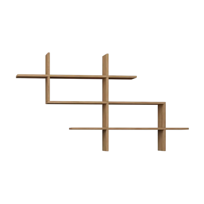Etagère en bois de chêne 150x22x82cm Halic - Home Design