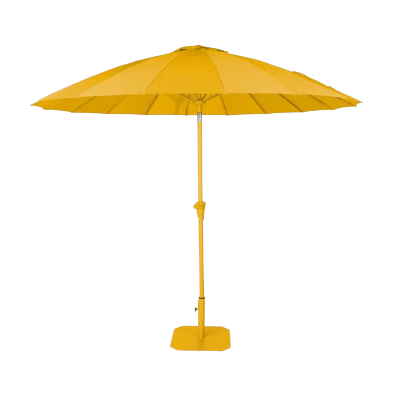 Parasol en acier et polyester jaune soleil 250x235cm Sunshine - Zuiver