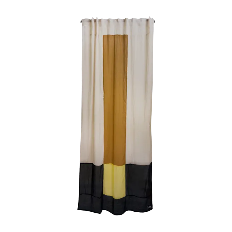 Rideau en polyester beige 300x150cm Buttered caramel 1 - Raw Room