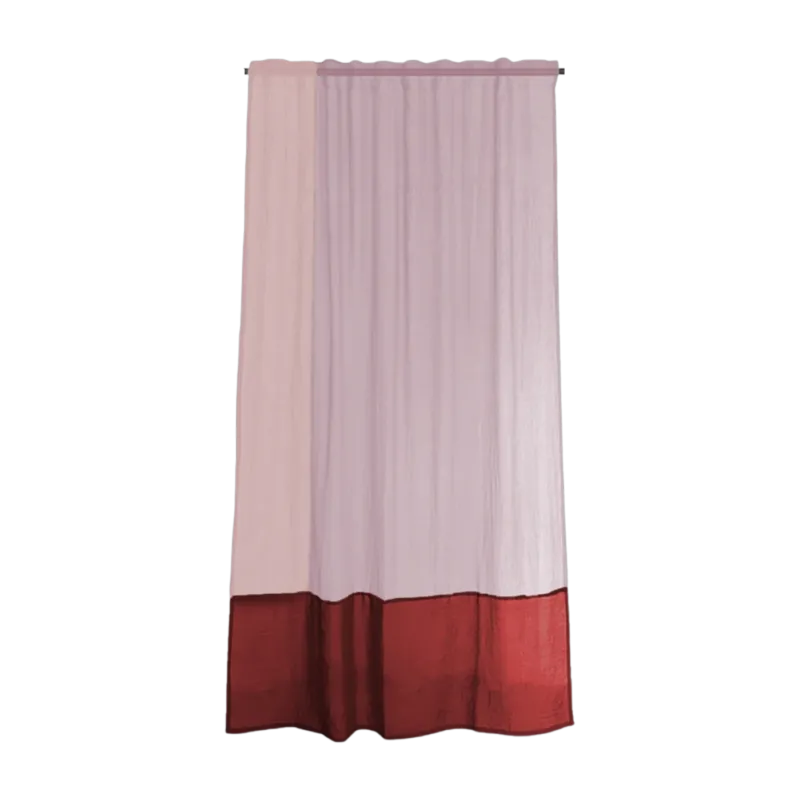 Rideau en polyester rose 250x150cm Rosen glut 4 - Raw Room