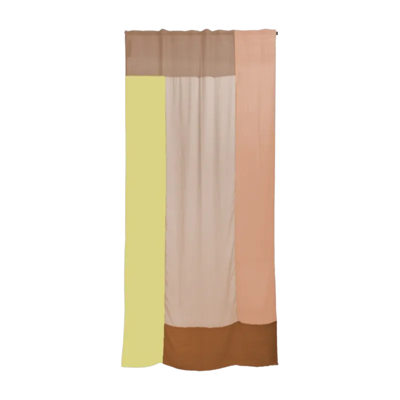 Rideau en polyester beige 250x150cm Butter caramel 2 - Raw Room