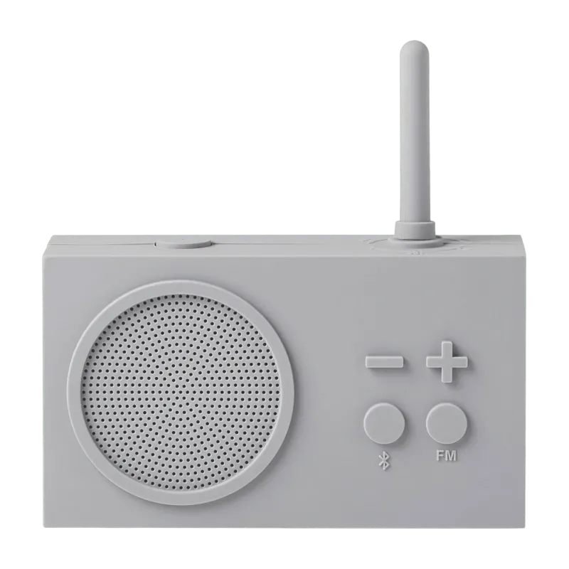 Radio FM & Enceinte Bluetooth gris clair Tykho 3 - Lexon - The Cool Republic