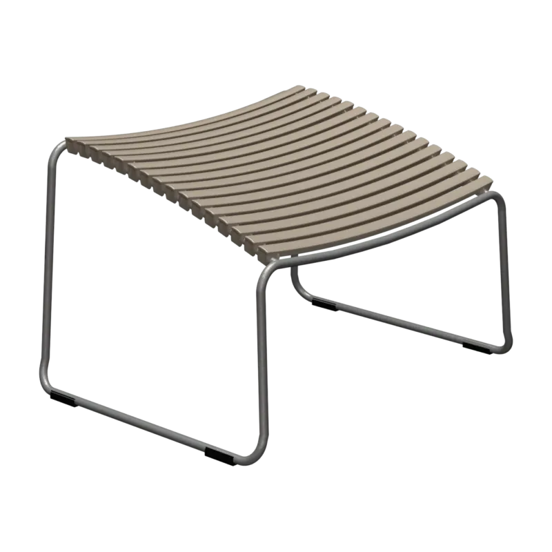 Repose pied d'extérieur en métal et plastique beige 37x44x57cm Click - Houe - The Cool Republic