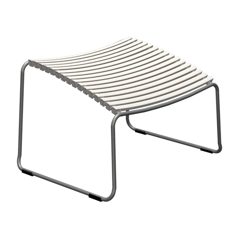 Repose pied d'extérieur en métal et plastique blanc 37x44x57cm Click - Houe - The Cool Republic
