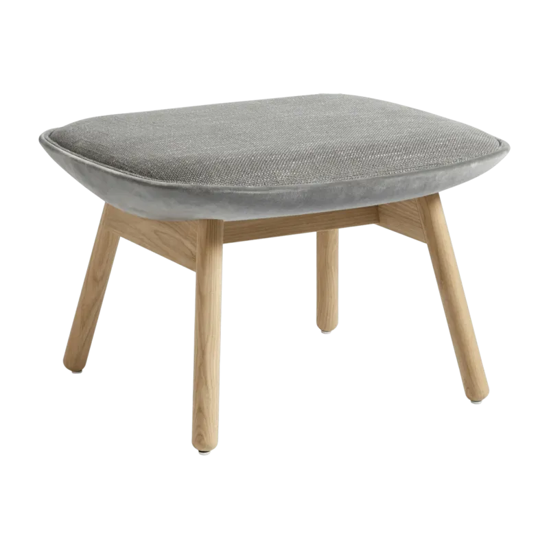 Repose pied gris foncé et chêne massif naturel Uchiwa - HAY - The Cool Republic
