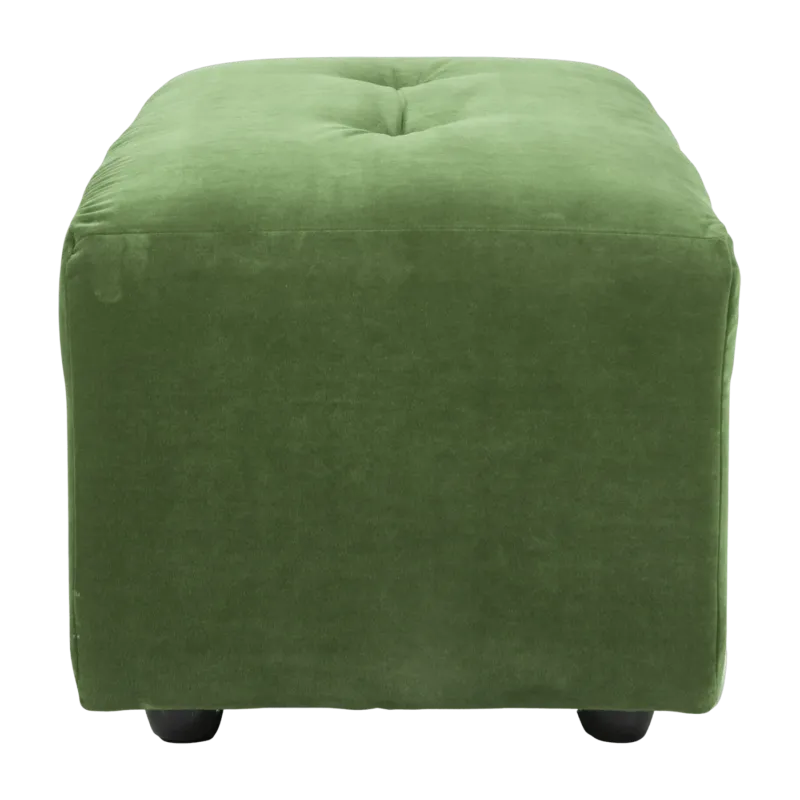 Repose-pieds en velours vert S Vint - Hkliving - The Cool Republic