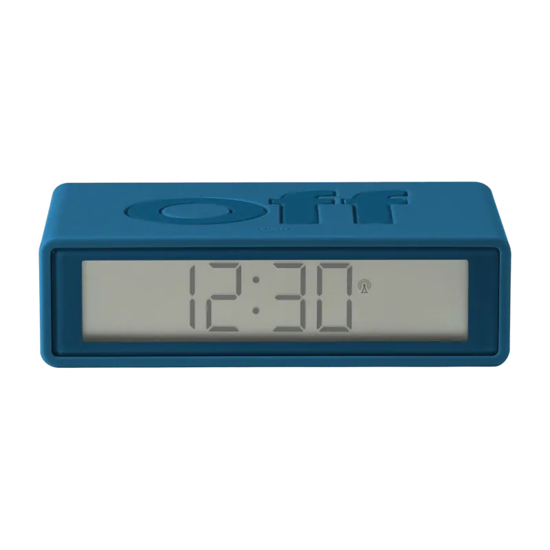 Réveil Flip Bleu canard - Lexon Design - The Cool Republic