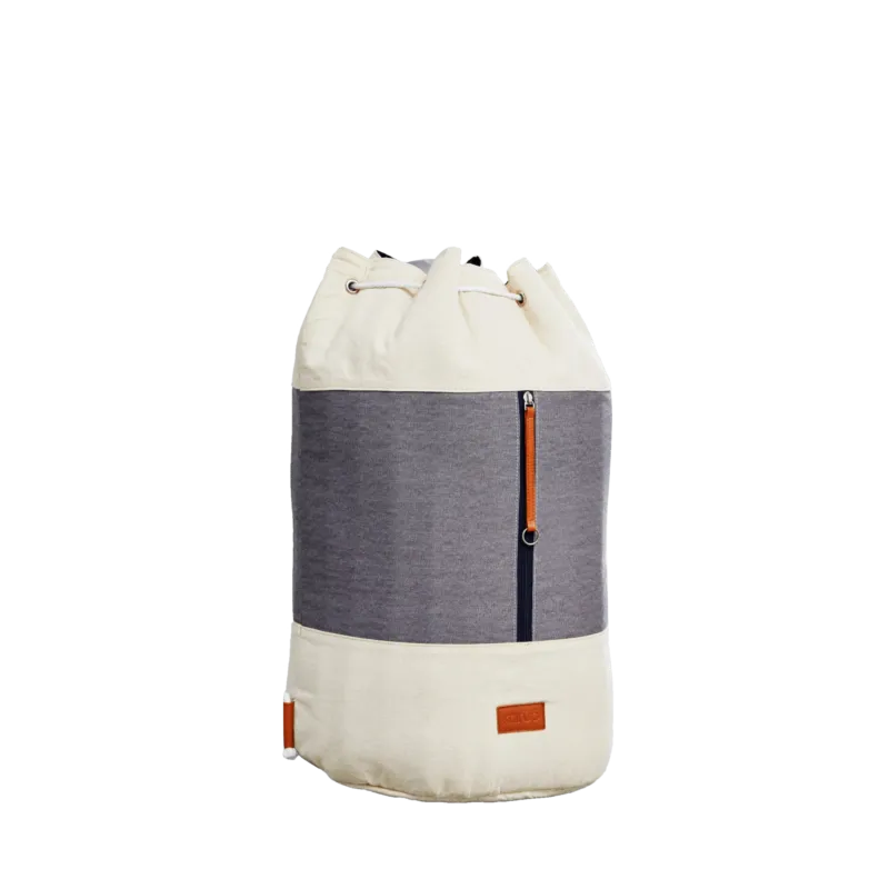 Sac de rangement gris et blanc 35x60cm Roadie - Karup Design - The Cool Republic