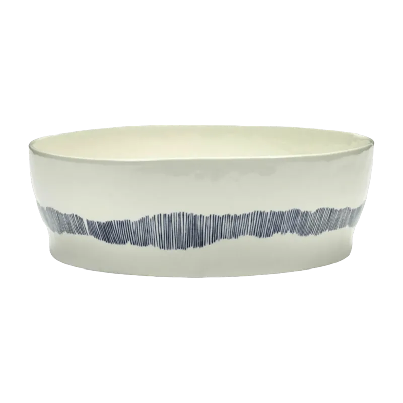 Saladier blanc 27,5 x 9,5 cm Stripes Feast - Serax - The Cool Republic
