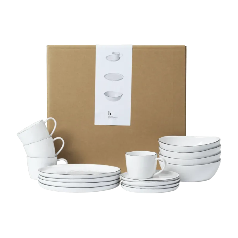 Service de table en porcelaine blanc Salt - Broste Copenhagen - The Cool Republic