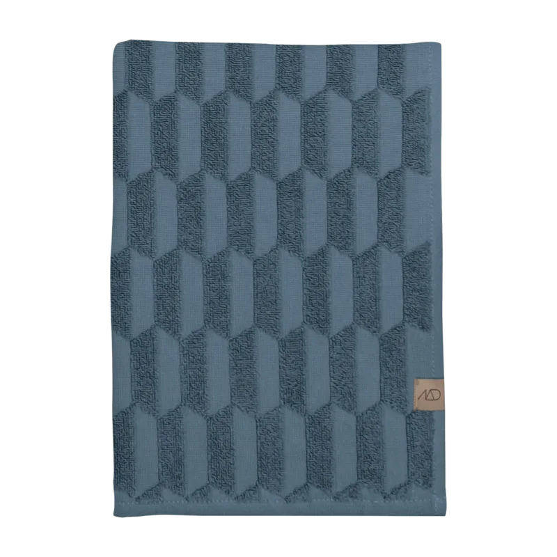 Serviette de bain bleu ardoise 70 x 133 cm Geo - Mette Ditmer - The Cool Republic