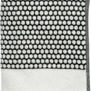Serviette de bain motifs blanc cassé et noirs 50 x 100 cm Grid - Mette Ditmer - The Cool Republic