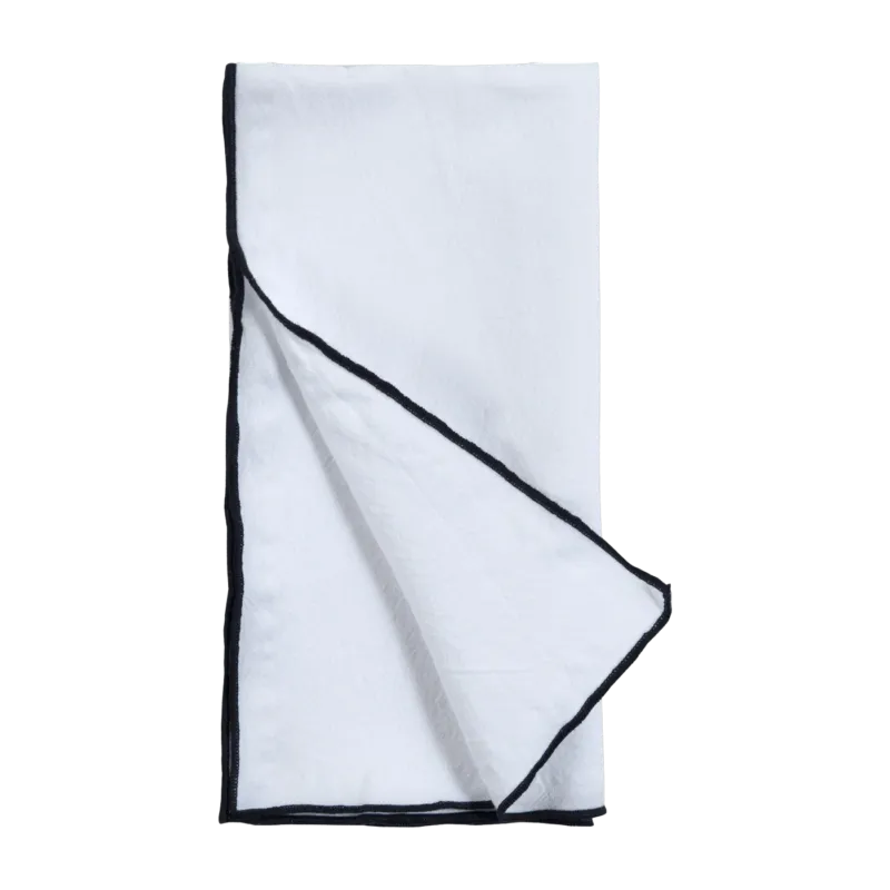 Serviette en coton lavé blanche 45 x 45 cm - The Cool Republic - The Cool Republic
