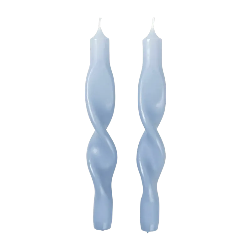Set de 2 bougies bleues Twist - Broste Copenhagen - The Cool Republic