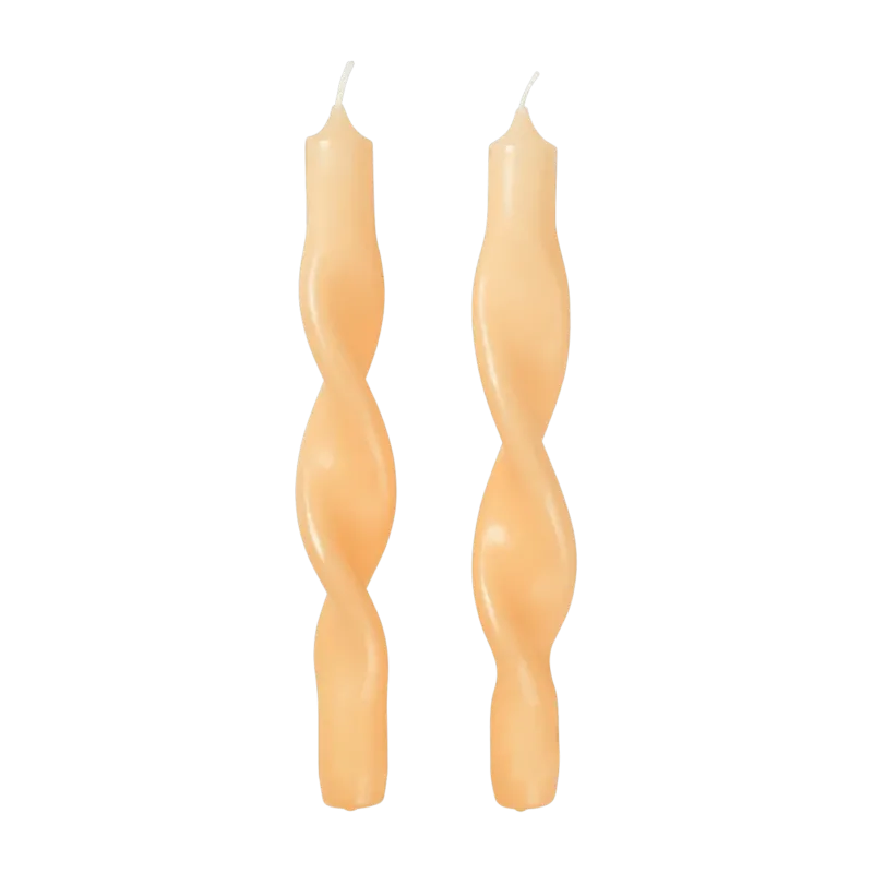 Set de 2 bougies orange Twist - Broste Copenhagen - The Cool Republic