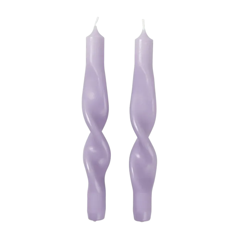 Set de 2 bougies violettes Twist - Broste Copenhagen - The Cool Republic