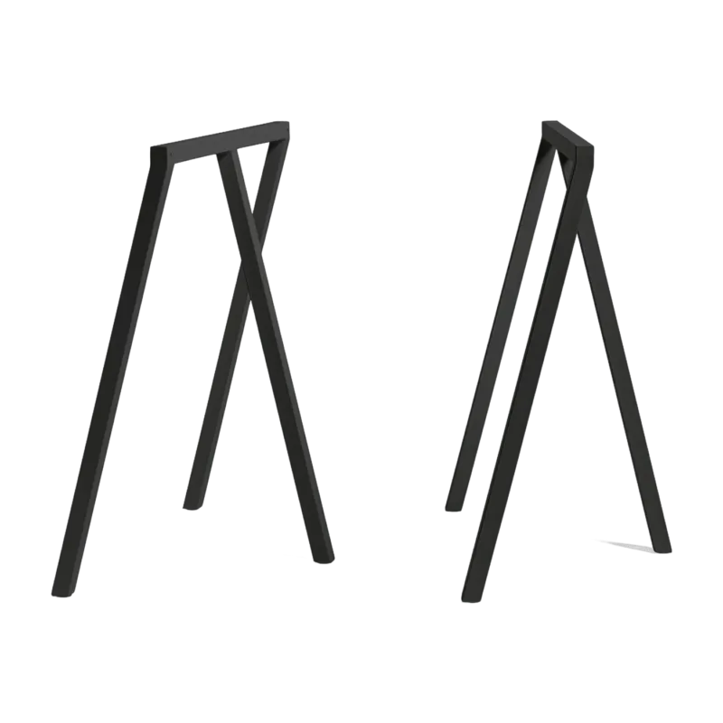 Set de 2 tréteaux en acier noir Loop Stand - HAY - The Cool Republic