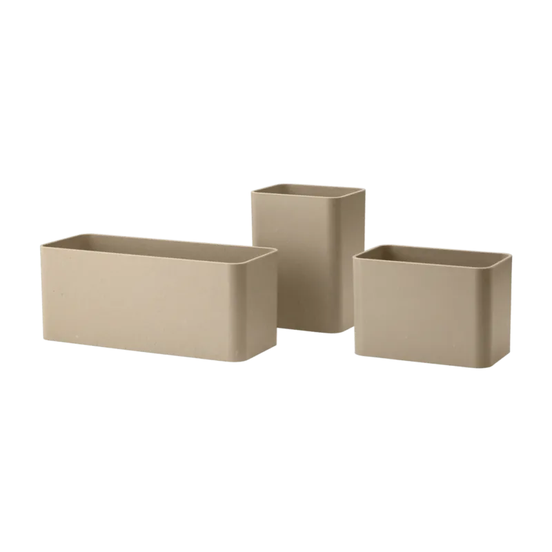 Set de 3 organisateurs beige 9x8x7cm Works - String furniture - The Cool Republic