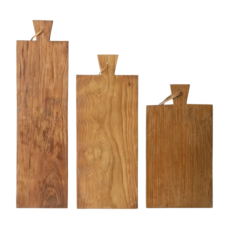 Set de 3 planches à pain en teck - HKliving - The Cool Republic