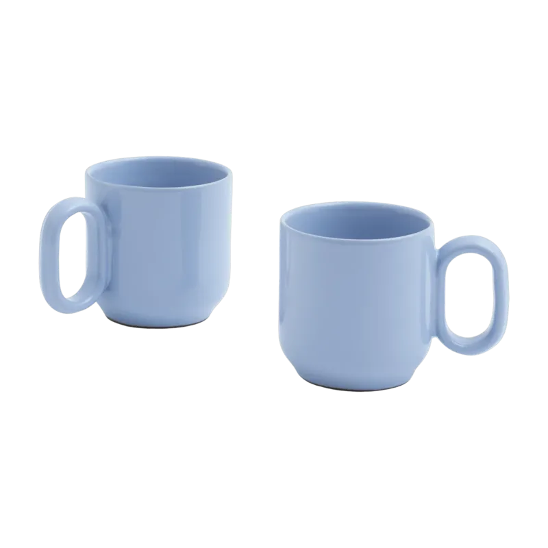 Set de deux tasses en terre cuite bleu clair Barro - Hay - The Cool Republic