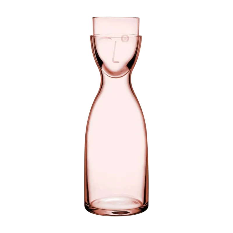 Set d'eau de nuit M. & Mme Tall Dusty Rose - Nude Glass - The Cool Republic