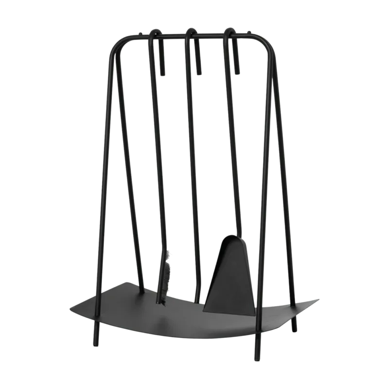 Support et accessoires pour cheminée en acier noir - Ferm Living - The Cool Republic