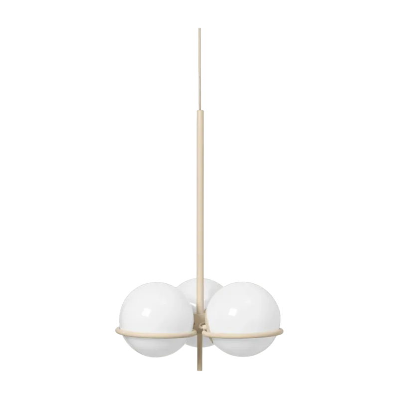 Suspension à 3 globes en verre beige Era - Ferm living - The Cool Republic