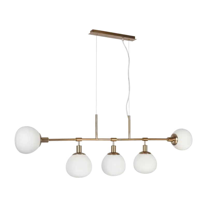 Suspension avec 5 sphères en métal dorée Erich - Maytoni - The Cool Republic